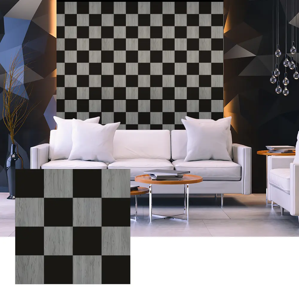 3D akustični paneli od drvenog furnira za dizajn unutarnjih zidova