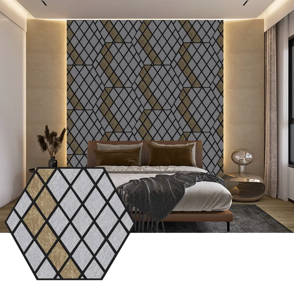 Hexagon PET akustični paneli za moderan dizajn zidova