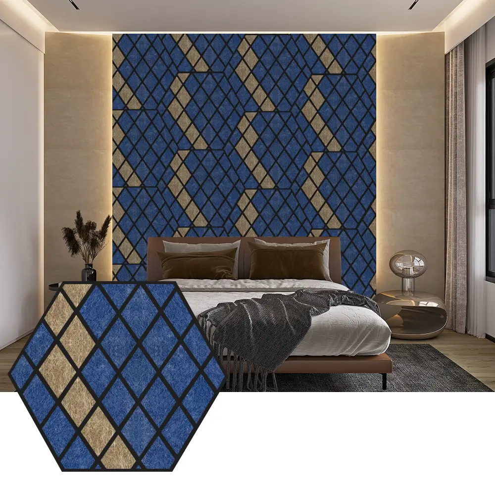 Hexagon PET akustični paneli za moderan dizajn zidova