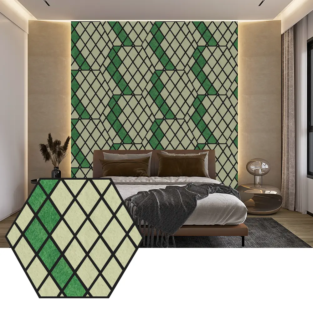 Hexagon PET akustični paneli za moderan dizajn zidova