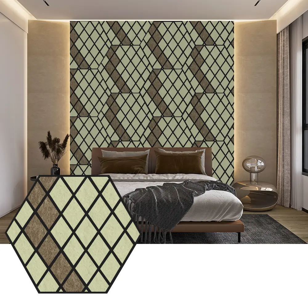 Hexagon PET akustični paneli za moderan dizajn zidova