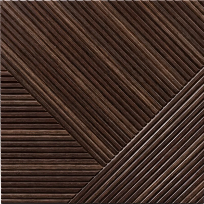 Wonear Executive Office Dark Geometric Wood Acoustic Panel