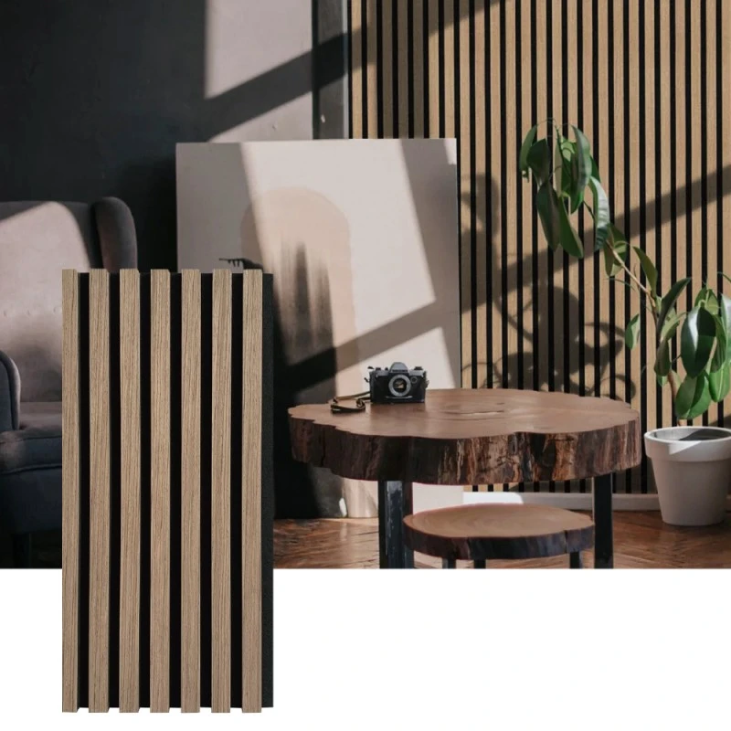 Wood Slat Acoustic Wall Panel for Interior Sound Absorption