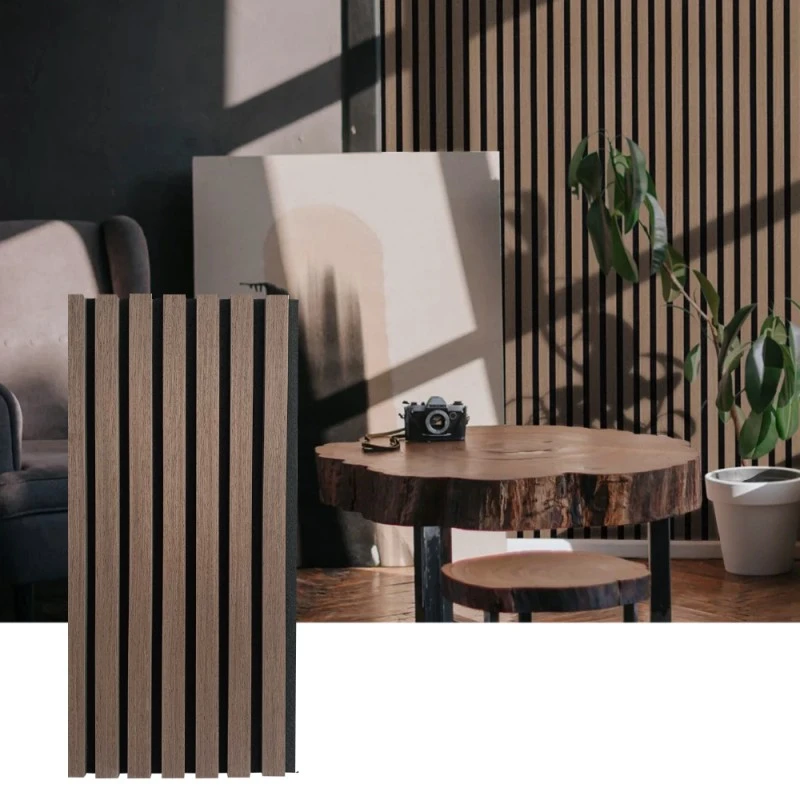 Wood Slat Acoustic Wall Panel for Interior Sound Absorption