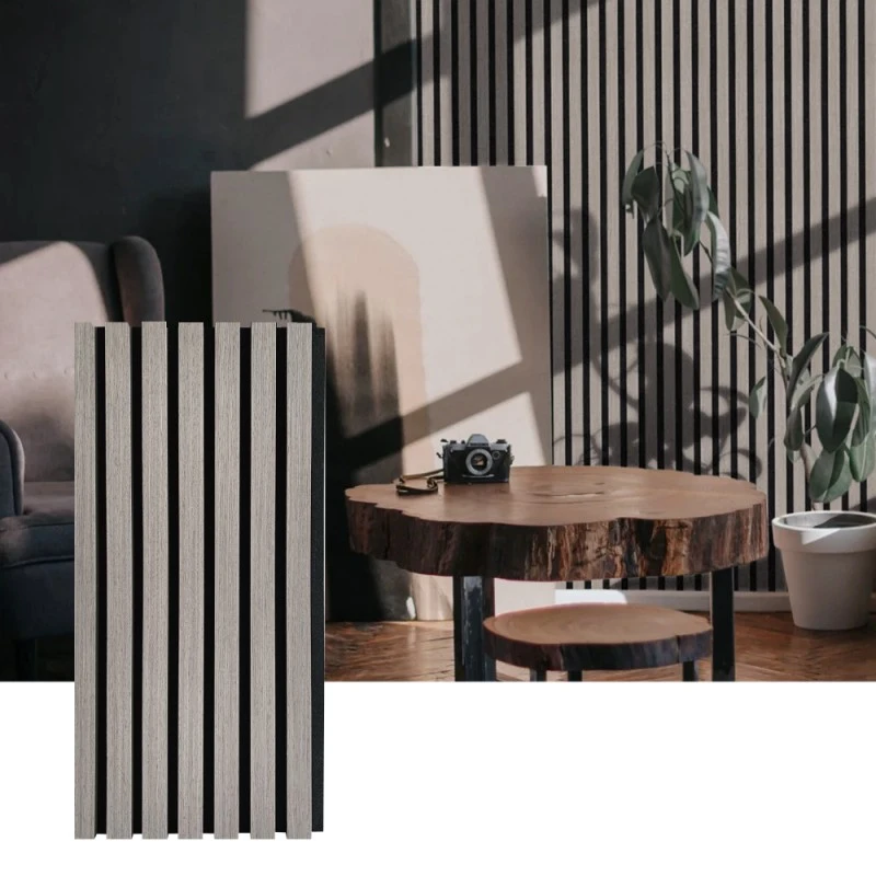 Wood Slat Acoustic Wall Panel for Interior Sound Absorption